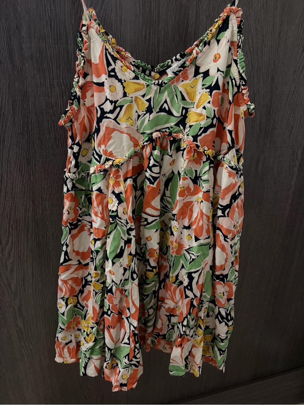 Patrons of Peace Floral Blouse - Green, Orange, Yellow